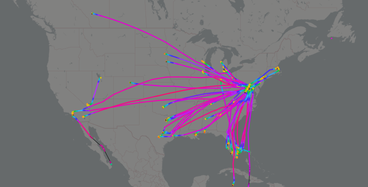 Tracking 2025 Inauguration-adjacent aircraft into Washington DC